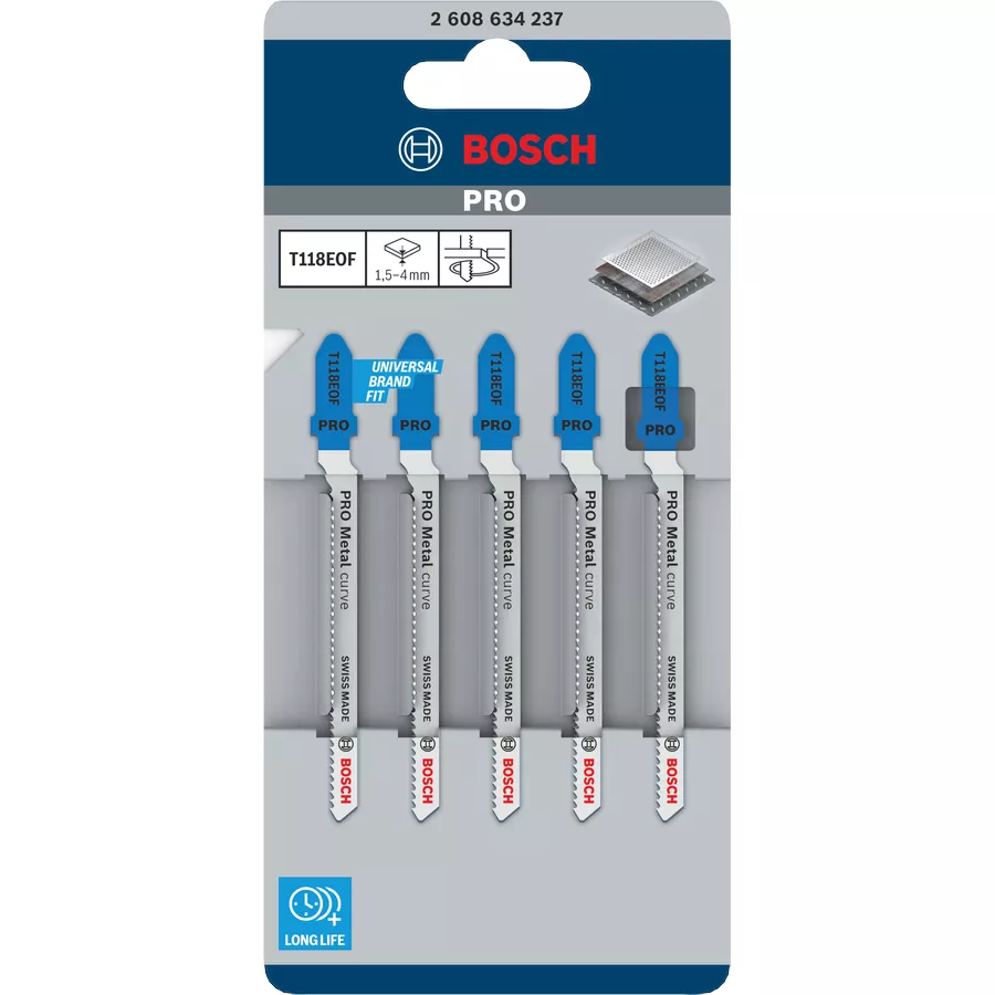 Lame de scie sauteuse BOSCH T 118 EOF (lot de5)